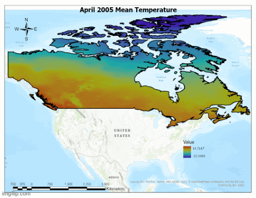 Monthly Temperature Animated GIF